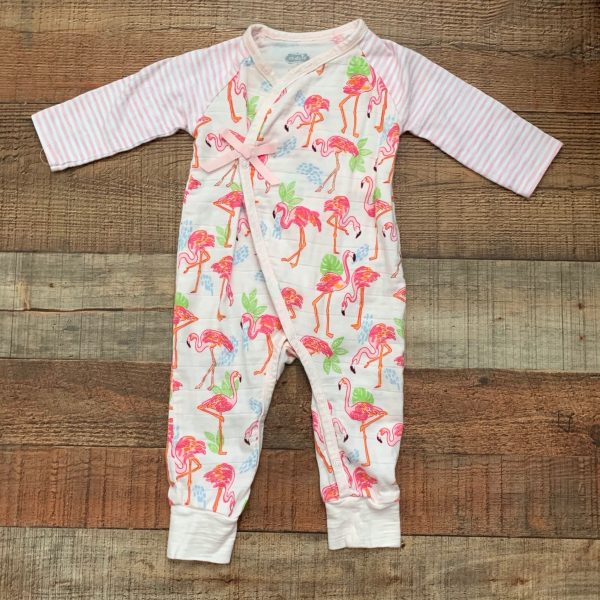 Mudpie Baby Girl Flamingo Muslin Kimono- Size 3-6M Sale