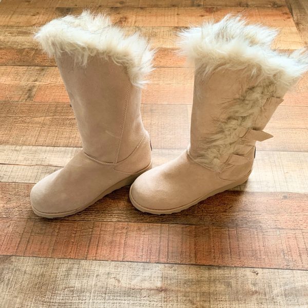 Bearpaw Tan Platform Faux Fur Boots- Size 9 (see notes) Online Hot Sale