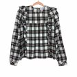 Living My Best Style x Pink Lily Plaid Ruffle Blouse- Size M (sold out online) Hot on Sale