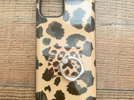 Luxy Lemon iPhone 11 Animal Print Cheetah Print Battery Case with Ring Holder Fashion