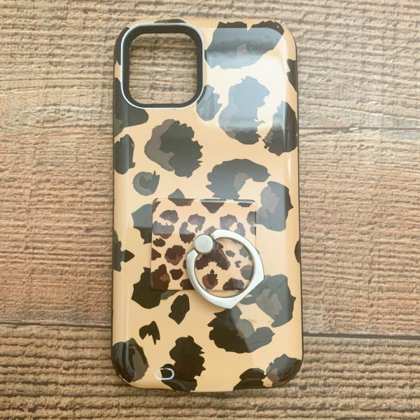 Luxy Lemon iPhone 11 Animal Print Cheetah Print Battery Case with Ring Holder Fashion