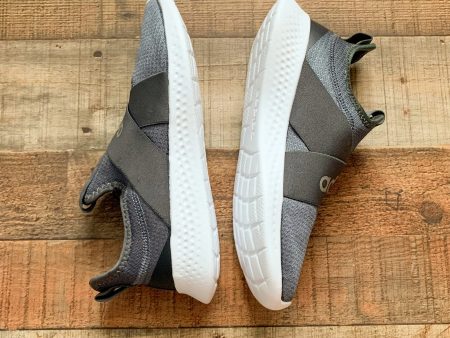 Adidas Grey Slip On Sneakers- Size 7.5 (LIKE NEW) For Sale