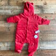 Baby Gap Red Velour One Piece with Hooded Ear Detail NWT- Size 6-12 M For Cheap