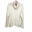 Scoop Cream Turtleneck Side Gold Button Detail Sweater NWT- Size XL Online