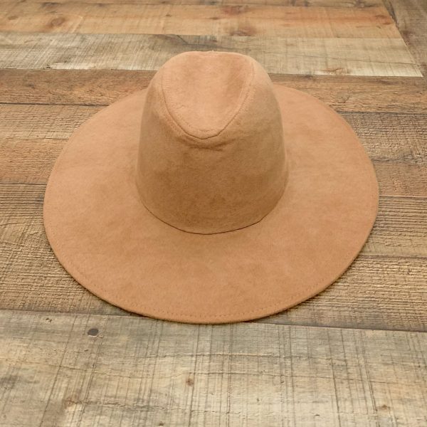 No Brand (Shop the Mint) Camel Suede Like Wide Brim Hat For Cheap