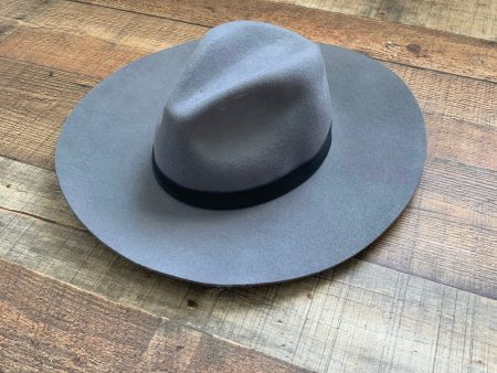 Sole Society Grey Wide Brim Wool Hat- One Size on Sale