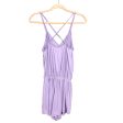 CY Fashion Lilac Front Cross Drawstring Waist Romper- Size S Fashion