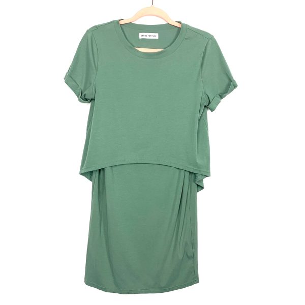 Legoe Heritage Sage Green Maternity Nursing Dress- Size 1 Hot on Sale