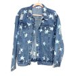 Kellparker Star Print Distressed Denim Jacket- Size M (sold out online) For Sale