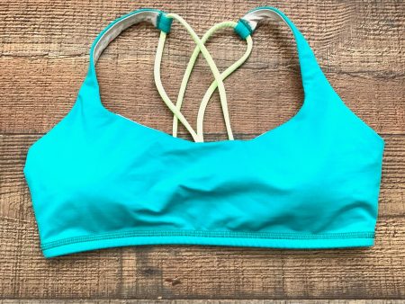 Lululemon Bright Blue Neon Straps Padded Sports Bra- Size 8 Sale