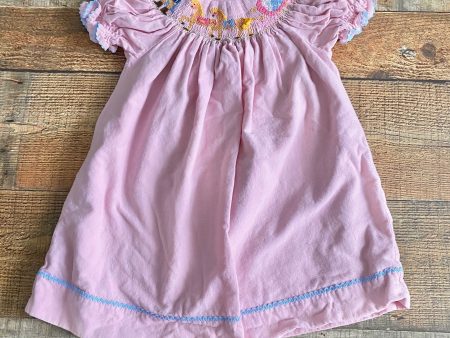 Vive La Fete Pink Corduroy Cinderella Princess Smocked Dress- Size 12M Supply