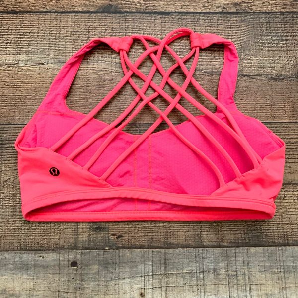 Lululemon Bright Coral Padded Sports Bra- Size 8 Sale