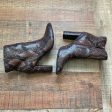 Scoop Brown Snakeskin Print High Heeled Booties- Size 9 (LIKE NEW) sold out online Online now