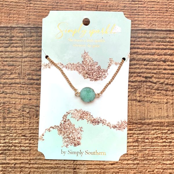 Simply Sparkle by Simply Southern Gold & Teal Bracelet NWT Online Hot Sale