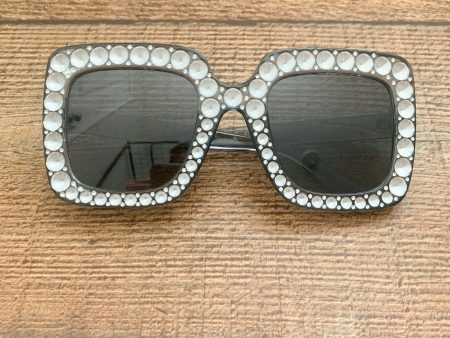 No Brand Navy Blue Silver Square Frame Sunglasses Online