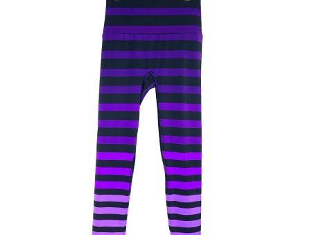 K-Deer Purple Shades Black Strip High Waisted Leggings-Size S (Inseam 20 ) Supply