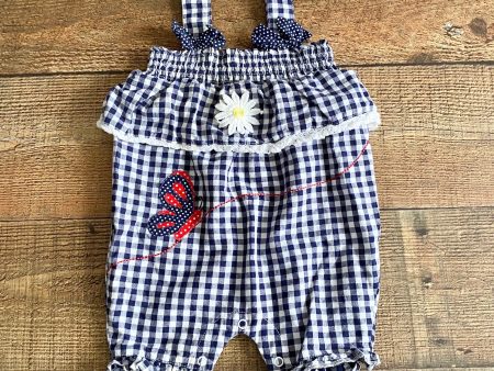 Powell Craft Gingham Butterfly and Flower Outfit- Size 6-12M on Sale