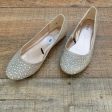 Nicole Selma Glitter and Rhinestone Ballet Flats- Size 8 on Sale