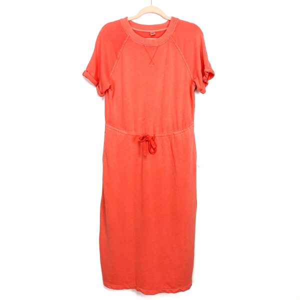 Old Navy Coral T-Shirt Midi Dress- Size M (see notes) Online