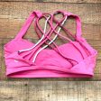 Lululemon Pink With Pink Animal Print Blue Straps Padded Sports Bra- Size 8 Online Sale