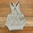 Monica + Andy Organic Cotton Grey and White Striped Romper- Size 0-3M Discount