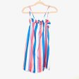 Buddy Love White Pink Purple Blue Striped Criss-Cross Back Dress- Size XS Online