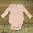 Old Navy Pink Ribbed Long Sleeve Onesie- Size 0-3M Online Sale