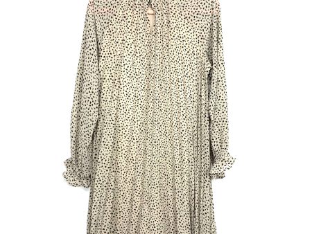 Blush Boutique Taupe Black Dot Pleaded Dress NWT- Size S Online now