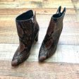 Scoop Brown Snakeskin Print High Heeled Booties- Size 9 (LIKE NEW) sold out online Online now