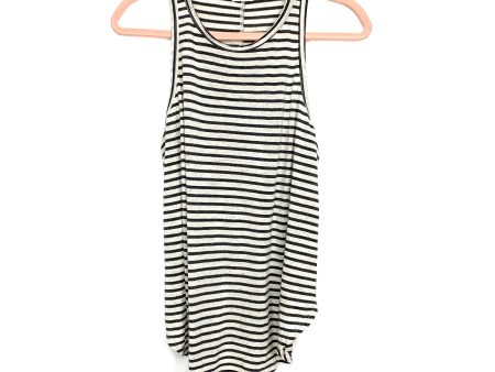 En Creme Striped Round Hem Tank- Size ~M (see notes) Online Sale