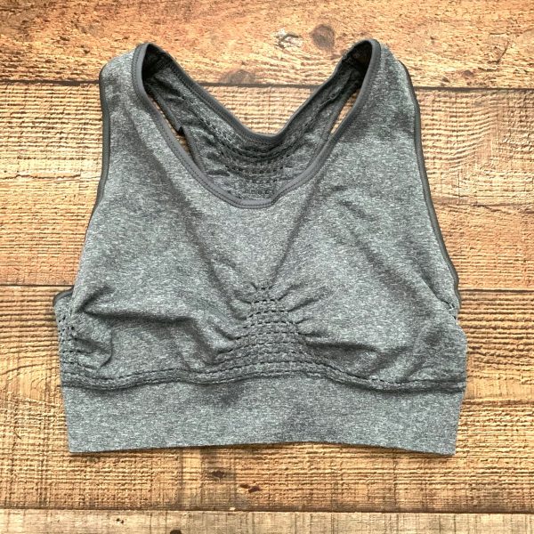 Sweaty Betty Grey Heathered Racer Back Sports Bra- Size L Supply