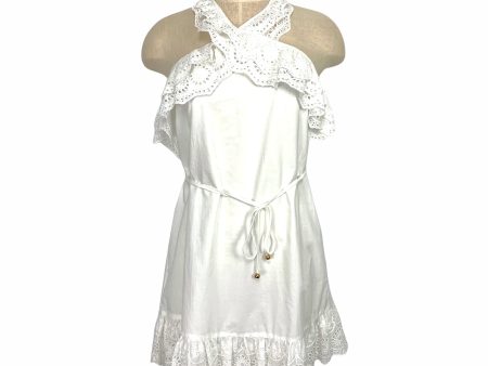 Indikah White Eyelet Halter Dress NWT- Size US S For Sale