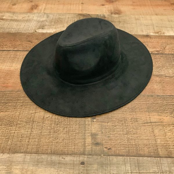 Shop the Mint Black Suede Like Wide Brim Hat NWT Supply