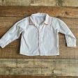 Vive La Fète White Orange Trim Button Up Top- Size ~12-18M (see notes) Sale