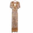 Band of Gypsies Blush Gold Floral Jumpsuit NWT- Size XS Online Sale