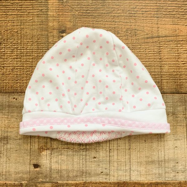 Magnolia Baby White Pink Polka Dot Hat- Size MD For Discount