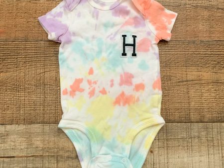 Simple Joys made by Carters Embroidered H Tie-Dye Onesie- Size 0-3M Online Hot Sale