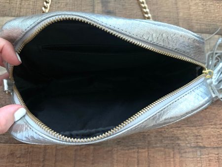 Victoria Secret Silver Crossbody with Tassel and Gold Chain  NWT Cheap