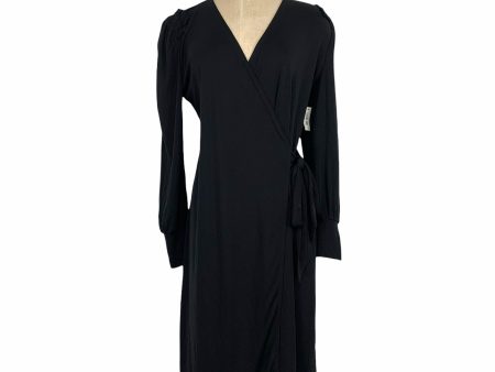 Lark & Ro Black Wrap Dress NWT- Size L Hot on Sale