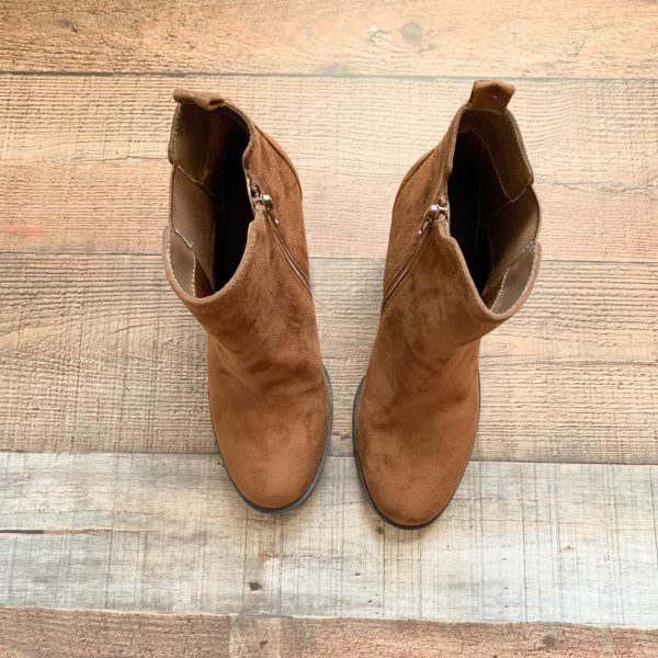 Ana Brown Suede Like Booties- Size 9 (In Great Condition!) Online