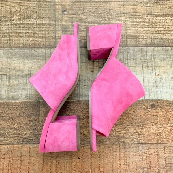 Gap Pink Suede Like Block Mules- Size 8 (See Notes) Discount