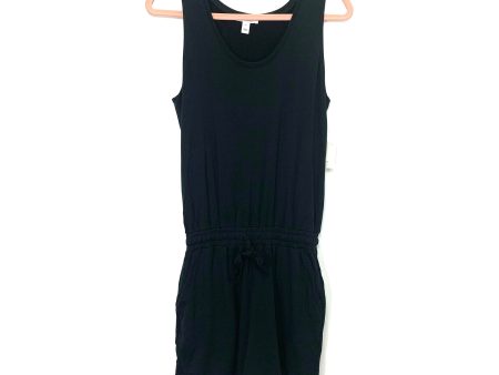 Daily Ritual Black Drawstring Waist Romper NWT- Size XS For Cheap