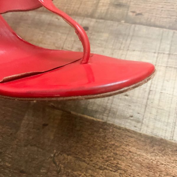 Prada Red Heel Sandals- Size 38.5 (US 8.5) see notes Online Hot Sale