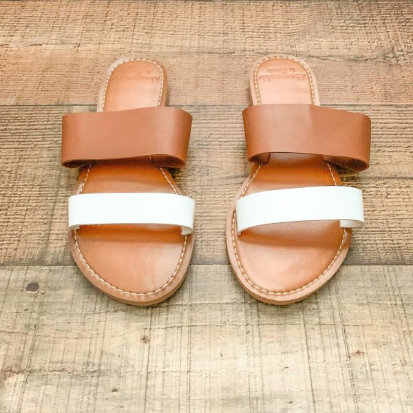 Abercrombie & Fitch White Camel Sandals- Size ~7 (See Notes!) Hot on Sale