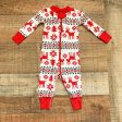 Hanna Anderson Organic Cotton Reindeer Zip Up Pajamas- Size 3-6M (we have matching mama pajamas) Hot on Sale