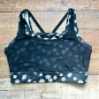 Wavvy Black Daisy Black Mesh Overlay Sports Bra- Size L (We have matching bottoms) Online Hot Sale