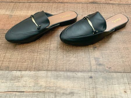 Qupid Black Faux Leather Mules- Size 8.5 (Like New) Fashion