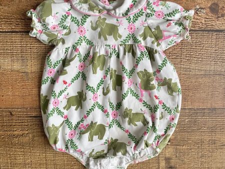 The Beaufort Bonnet Company Elephant Bubble Romper- Size 6-12M Hot on Sale