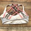 Lululemon Tan Speckled Pink Black Spotted Straps Padded Sports Bra- Size 8 Online now