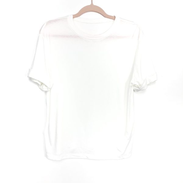 A New Day White Cuffed Sleeve Tee- Size M For Discount